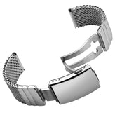 Old Stock German Thick 316L Stainless Premium Mesh Watch Bracelet - Polished