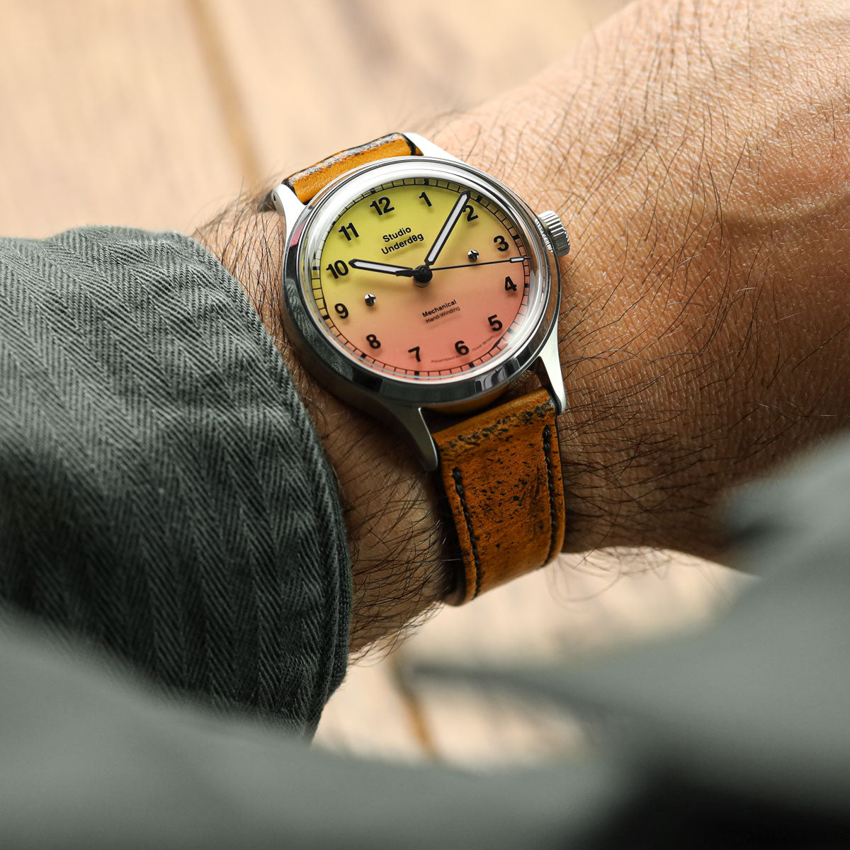 Gold Leather Watch Straps Radstock Vintage Genuine Leather Watch