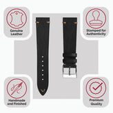 Vintage Cavallo Horse Leather Watch Strap - Chocolate Brown