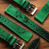 Radstock Vintage Genuine Leather Watch Strap - Vintage Green