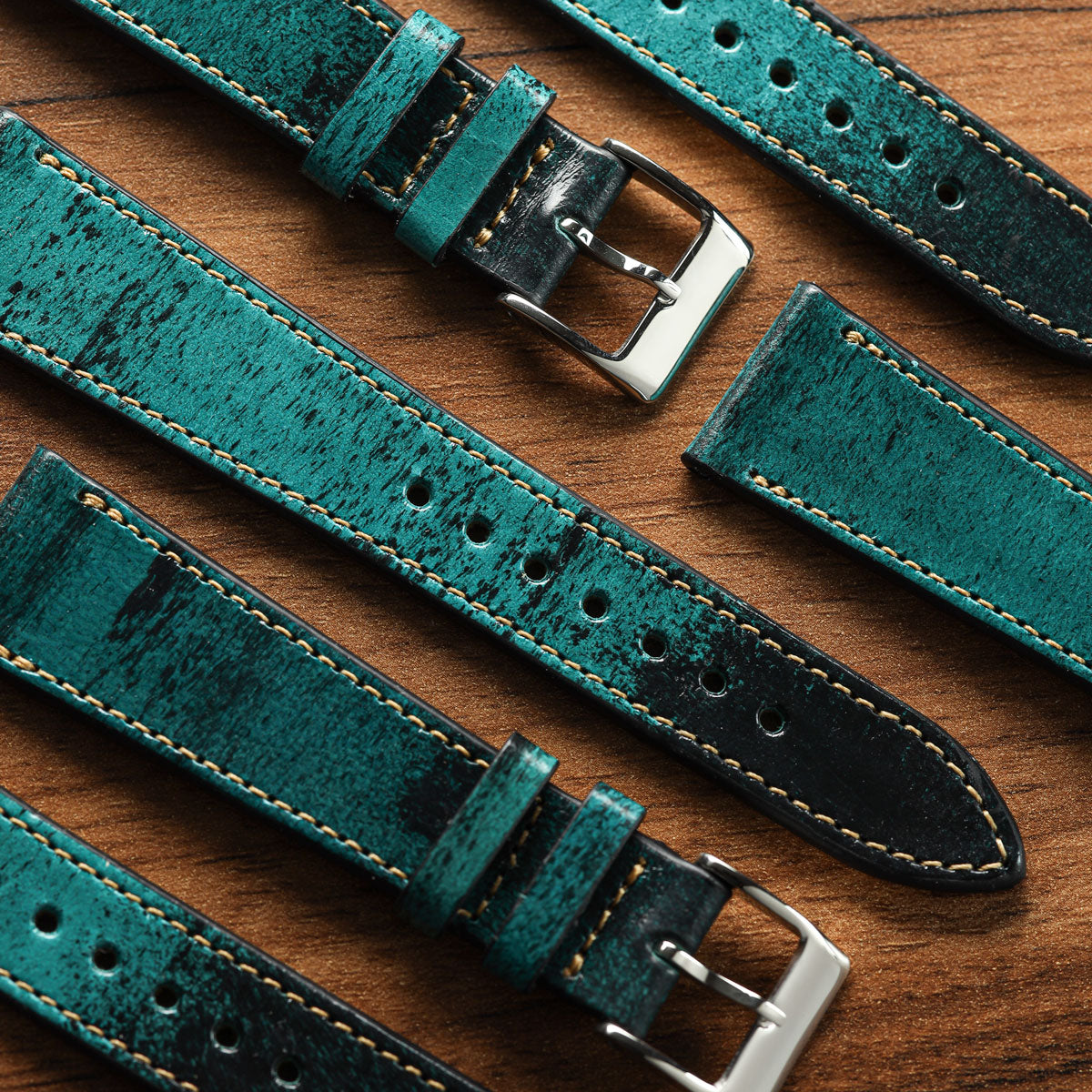 Radstock Vintage Genuine Leather Watch Strap - Vintage Turquoise