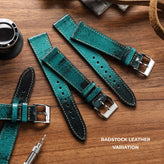 Radstock Vintage Genuine Leather Watch Strap - Vintage Turquoise