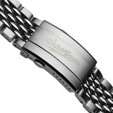 Premium Stainless Steel Beads of Rice Watch Bracelet - Super Luminova