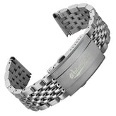 Premium Stainless Steel Beads of Rice Watch Bracelet - Super Luminova