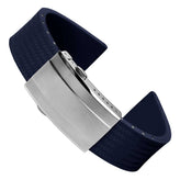 400 CTS Italian Rubber Divers Reversible Watch Strap - Dark Blue - Brushed / Polished