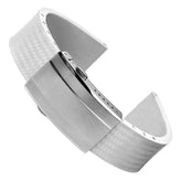 400 CTS Italian Rubber Divers Reversible Watch Strap - White  - Brushed / Polished