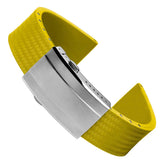 400 CTS Italian Rubber Divers Reversible Watch Strap - Yellow - Brushed / Polished Buckle