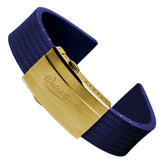 400 CTS Italian Rubber Divers Reversible Watch Strap - Royal Blue - Brushed / Polished