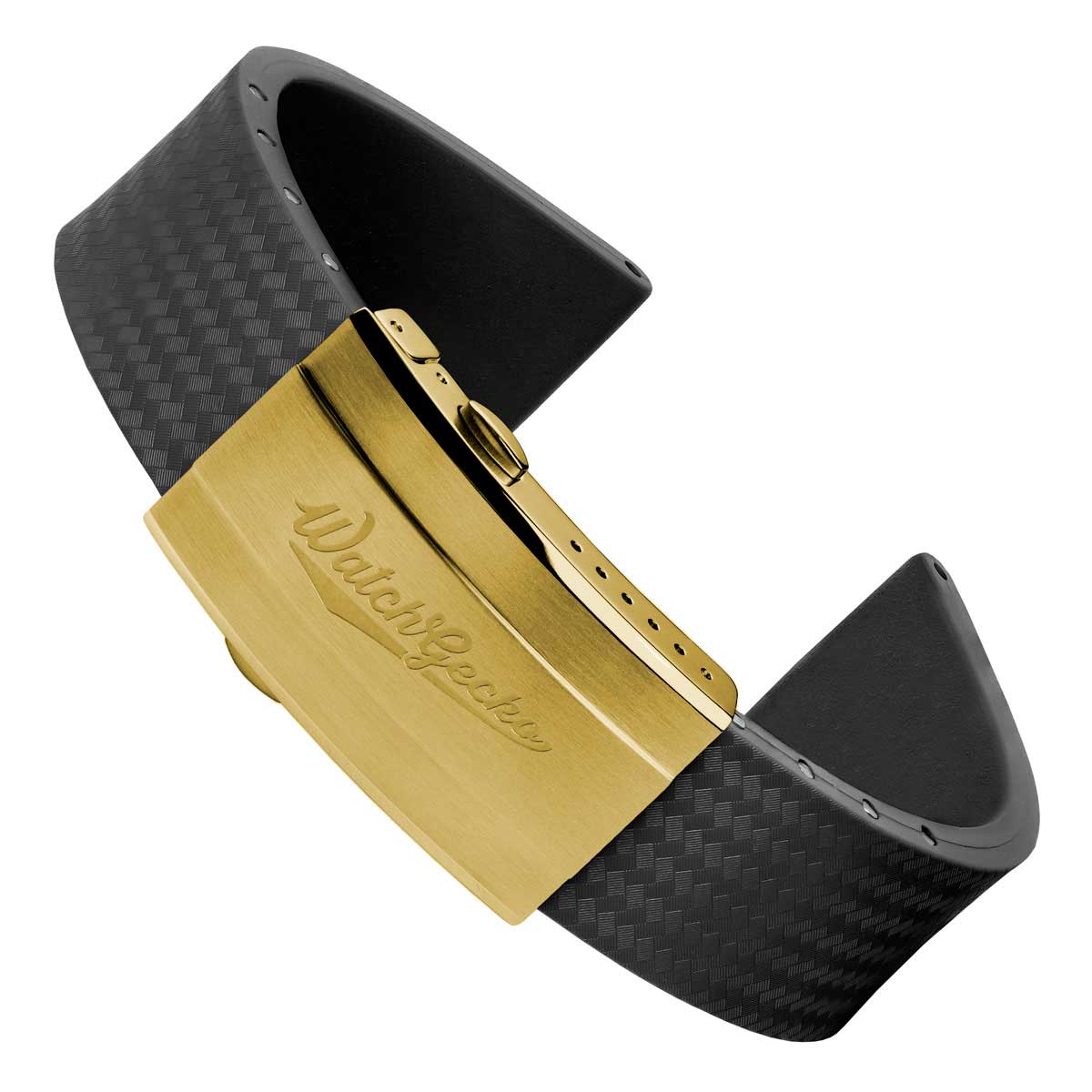 400 CTS Italian Rubber Divers Reversible Watch Strap - Anthracite  - Brushed / Polished Buckle