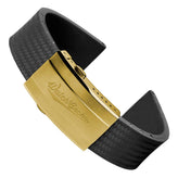 400 CTS Italian Rubber Divers Reversible Watch Strap - Anthracite  - Brushed / Polished Buckle