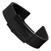 400 CTS Italian Rubber Divers Reversible Watch Strap - Black - Brushed / Polished