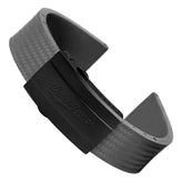 WatchGecko 400 Italian Rubber Divers Reversible Watch Strap - Cloud Grey - IP Black