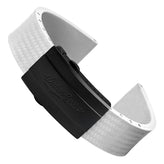 400 CTS Italian Rubber Divers Reversible Watch Strap - White  - Brushed / Polished