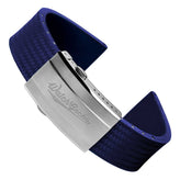 400 CTS Italian Rubber Divers Reversible Watch Strap - Royal Blue - Brushed / Polished