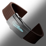 400 CTS Italian Rubber Divers Reversible Watch Strap - Brown - Brushed / Polished Buckle
