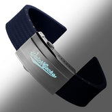 400 CTS Italian Rubber Divers Reversible Watch Strap - Dark Blue - Brushed / Polished