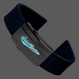400 CTS Italian Rubber Divers Reversible Watch Strap - Royal Blue - Brushed / Polished