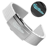 WatchGecko 400 Italian Rubber Divers Reversible Watch Strap - White  - Super Luminova