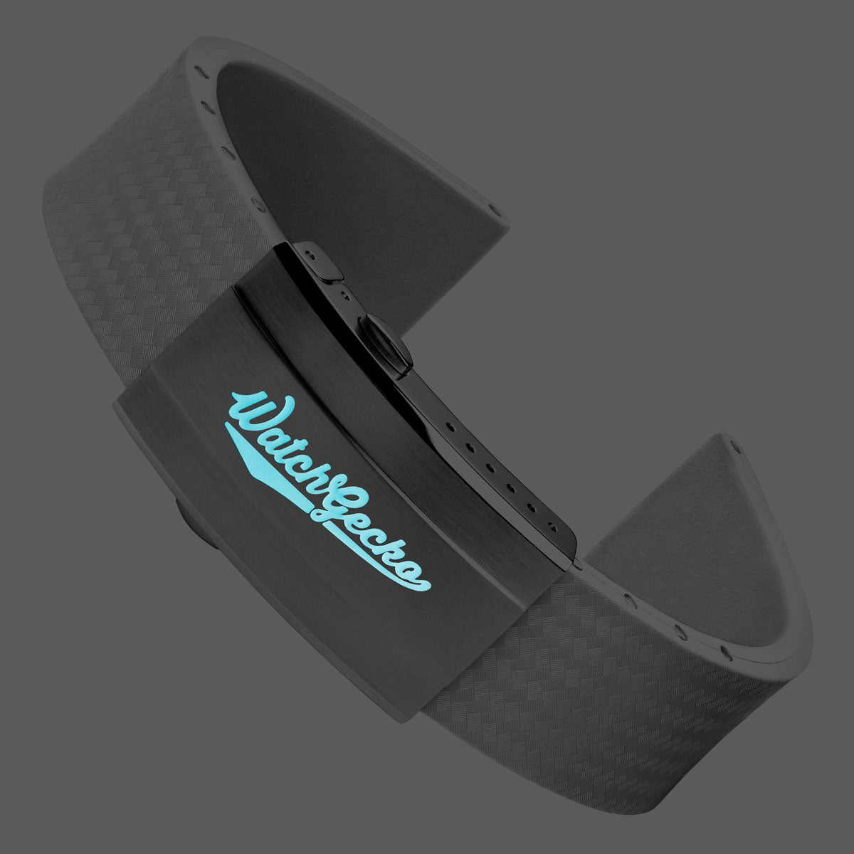 400 CTS Italian Rubber Divers Reversible Watch Strap - White  - Brushed / Polished