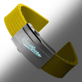 400 CTS Italian Rubber Divers Reversible Watch Strap - Yellow - Brushed / Polished Buckle