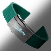 400 CTS Italian Rubber Divers Reversible Watch Strap - Capri Sea - Brushed / Polished Buckle
