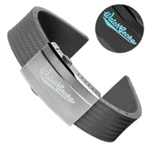 WatchGecko 400 Italian Rubber Divers Reversible Watch Strap - Cloud Grey - Super Luminova