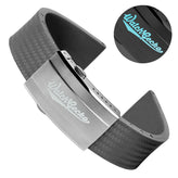 400 CTS Italian Rubber Divers Reversible Watch Strap - Cloud Grey - Brushed / Polished