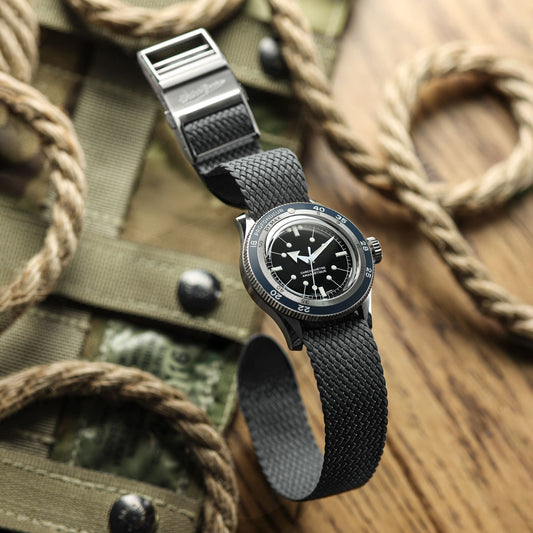 OctoPod Perlon Nylon Watch Strap - Granite
