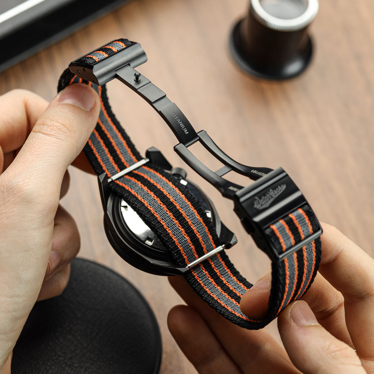 WatchGecko OCTOPOD Titanium MK3 Buckle - Super Black