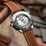 Arnhem Hand-Stitched Calf Leather Watch Strap - Alligator Print Black