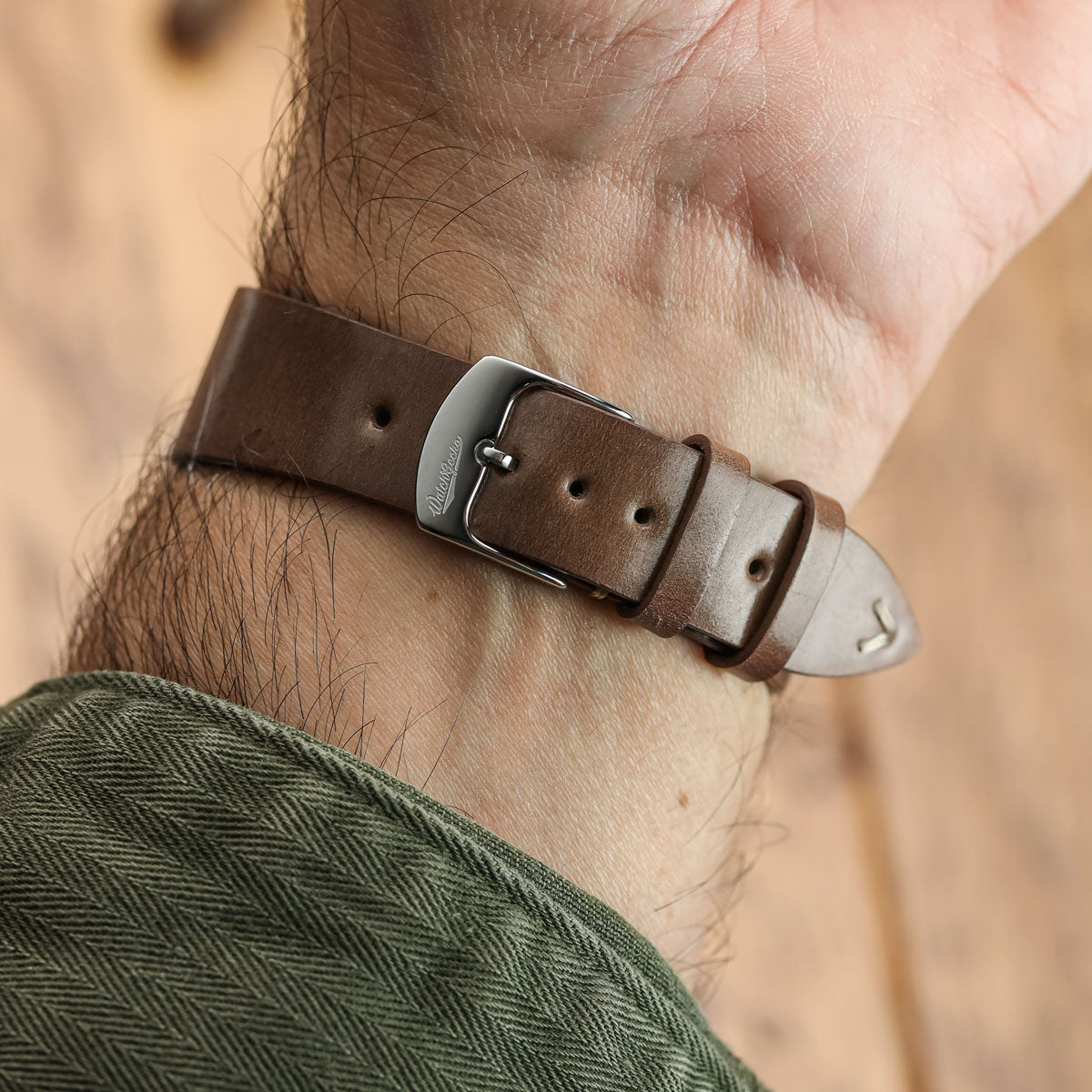 Cromford Horween Shell Cordovan Leather Watch Strap - Medium Brown