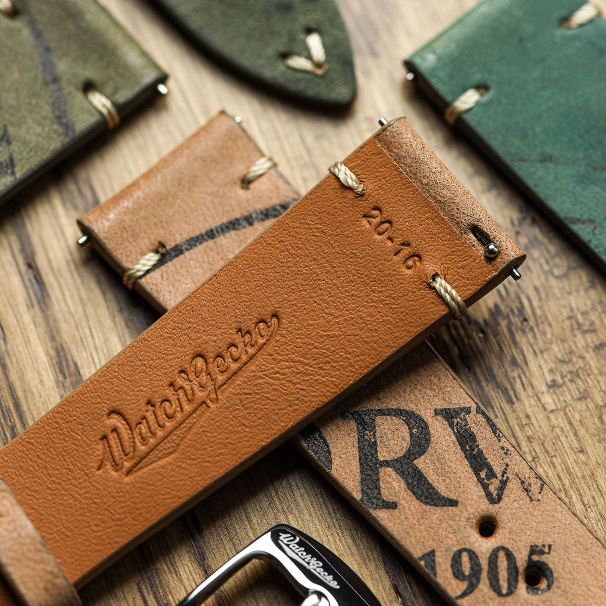 Newham Inverted Horween Shell Cordovan Watch Strap - French Beige