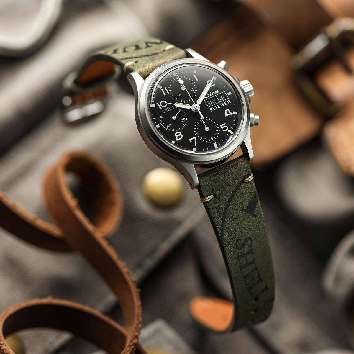 Inverted Watch Newham Inverted Horween Shell Cordovan Watch Strap - French Beige ...