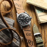 Newham Inverted Horween Shell Cordovan Watch Strap - Hunter Green