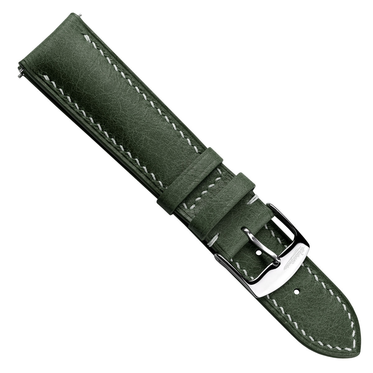 Lerano Tuscan Padded Leather Watch Strap - Green