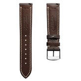 Lerano Tuscan Padded Leather Watch Strap - Dark Brown