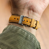 Original Highley Half Padded Martino Italian Leather Watch Strap - Wheatfield