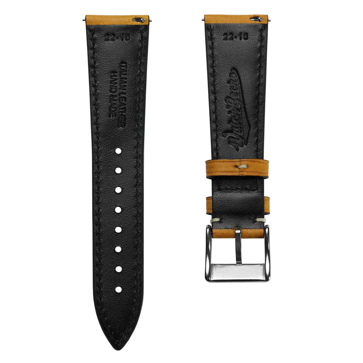 Original Highley Half Padded Martino Italian Leather Watch Strap - Wheatfield