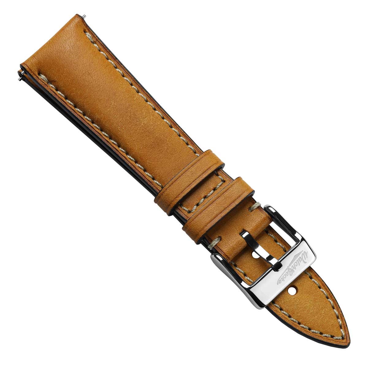 Original Highley Half Padded Martino Italian Leather Watch Strap - Wheatfield