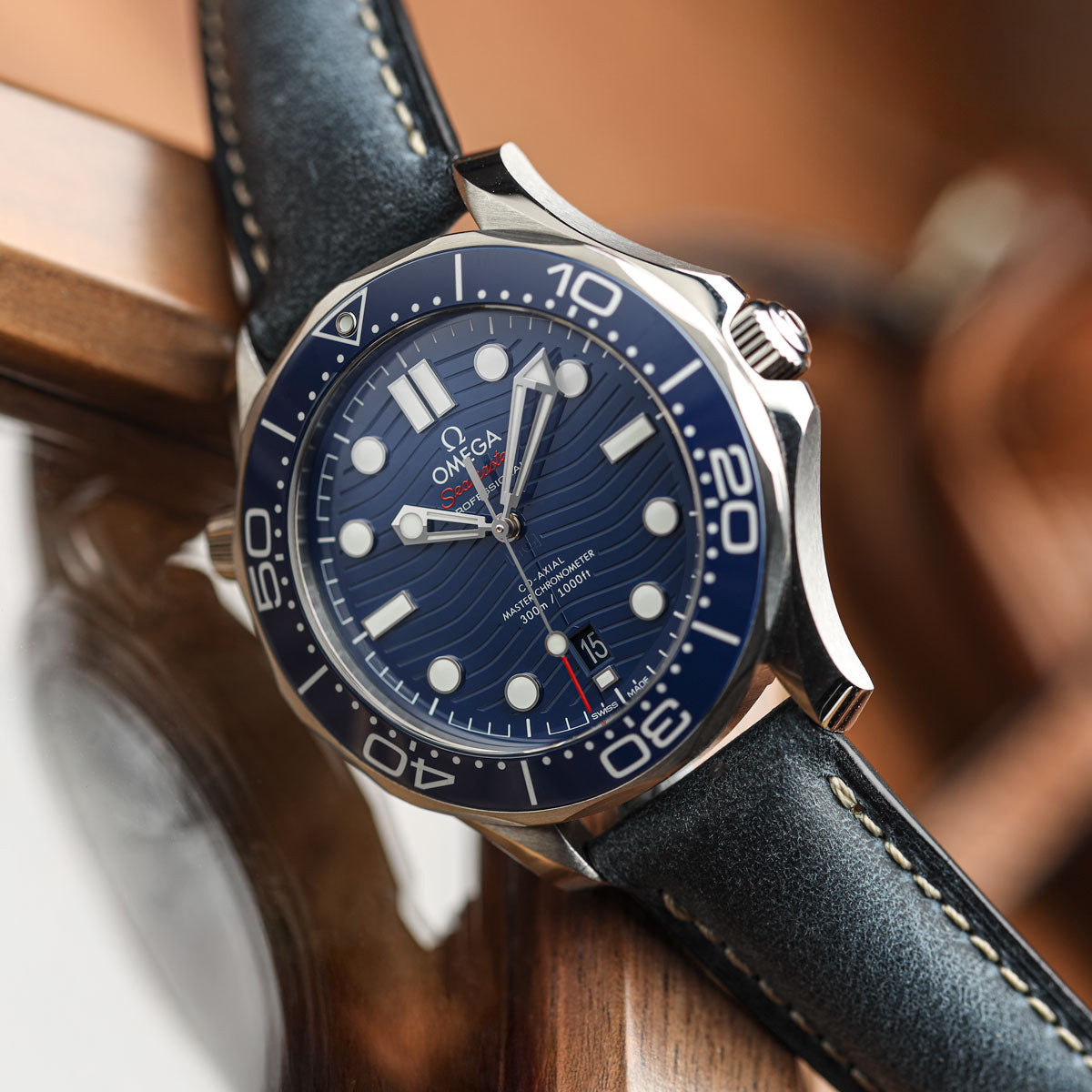 Original Highley Padded Crazy Horse Italian Leather Watch Strap - Peacock