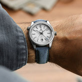 Original Highley Padded Suede Italian Leather Watch Strap - Indigo
