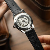 Original Highley Padded Denim Italian Leather Watch Strap - Black