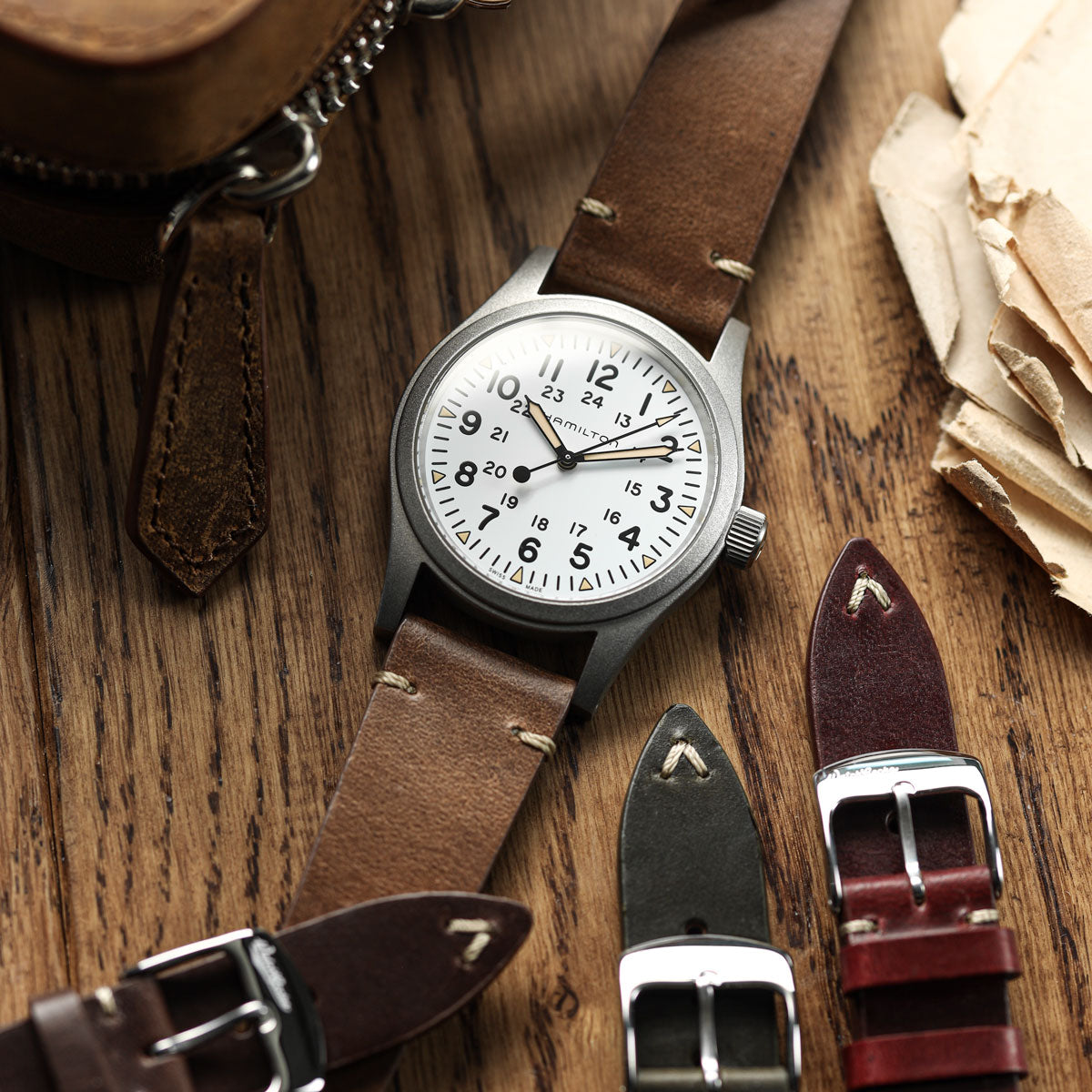 Genuine Horween Chromexcel® V-Stitch Leather Watch Strap