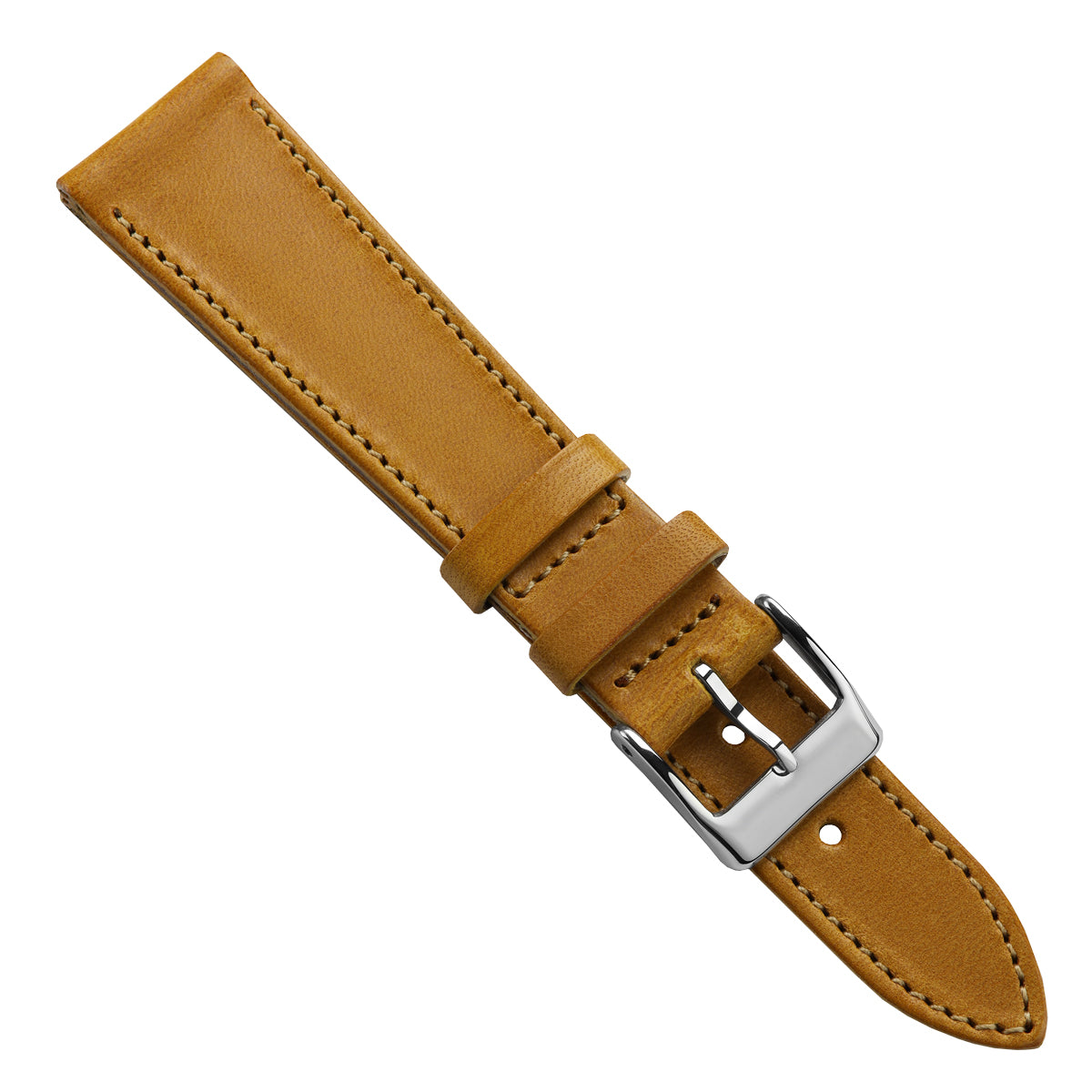 Missouri Vintage Leather Watch Strap - Amber Tan
