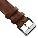 Missouri Vintage Leather Watch Strap - Saddle Brown