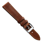 Missouri Vintage Leather Watch Strap - Saddle Brown
