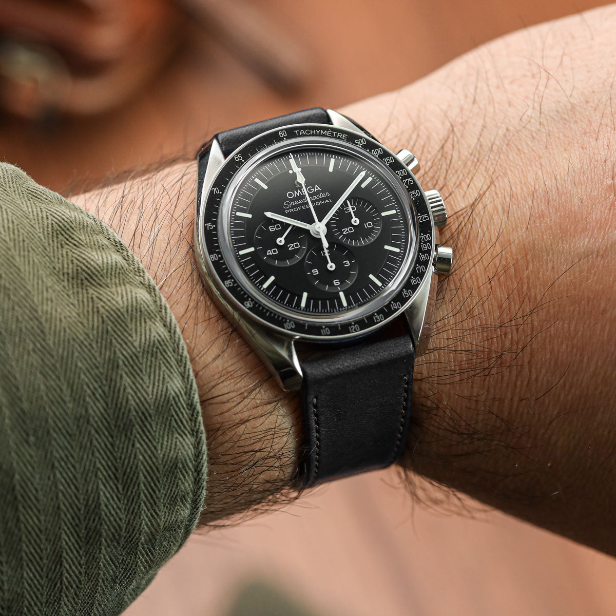 Missouri Vintage Leather Watch Strap - Noir