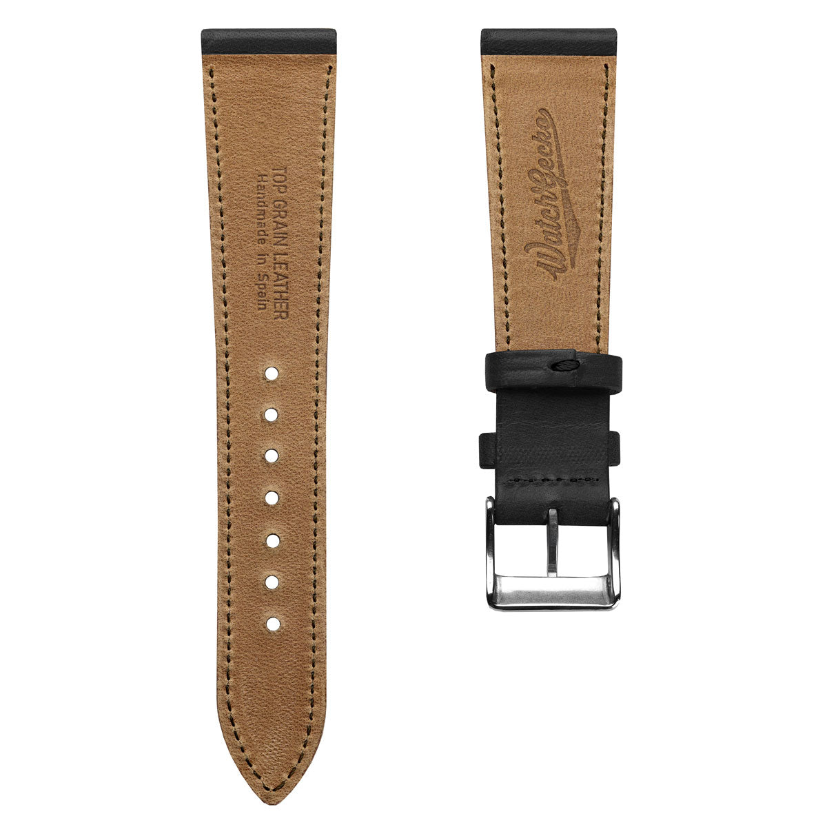 Missouri Vintage Leather Watch Strap - Noir