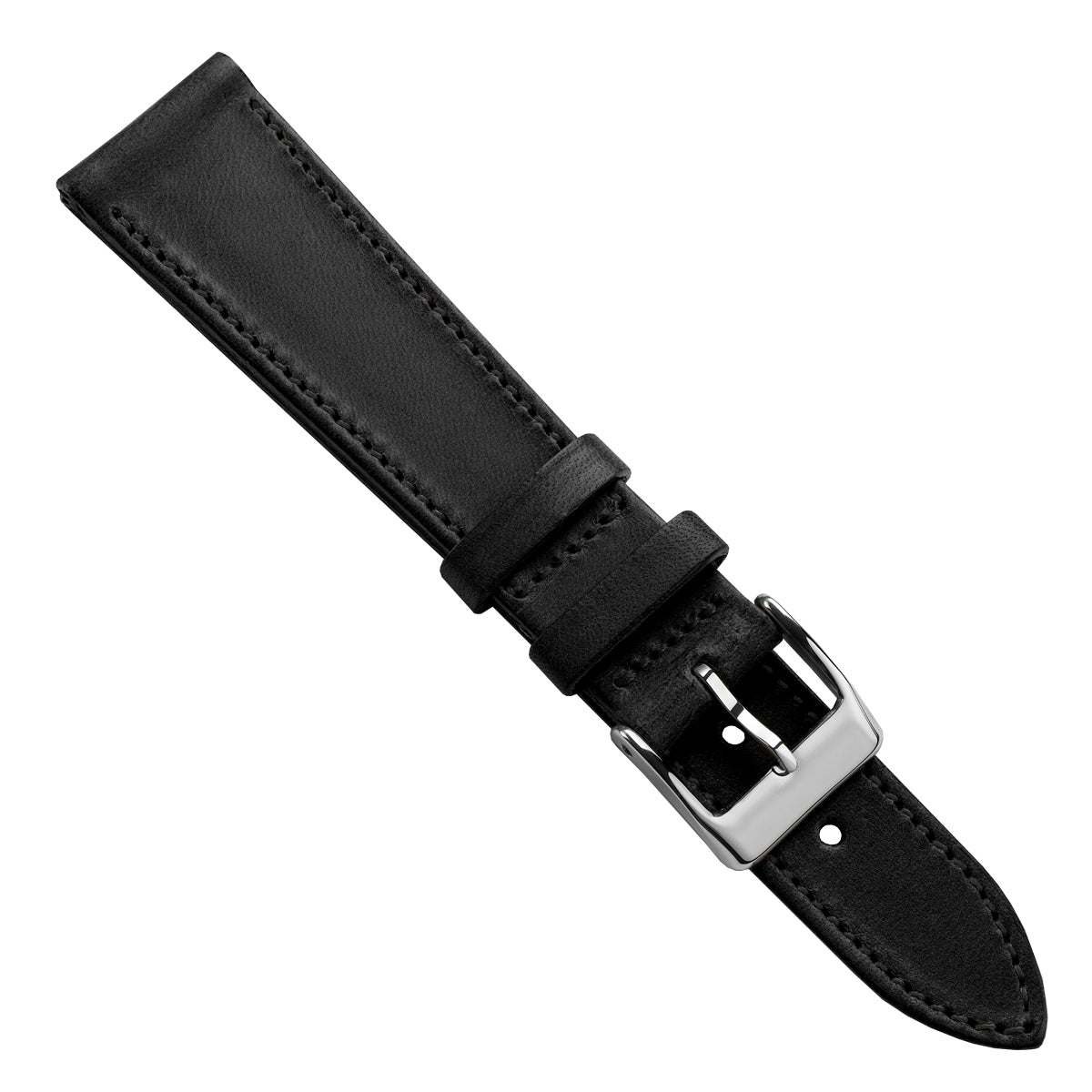 Missouri Vintage Leather Watch Strap - Noir