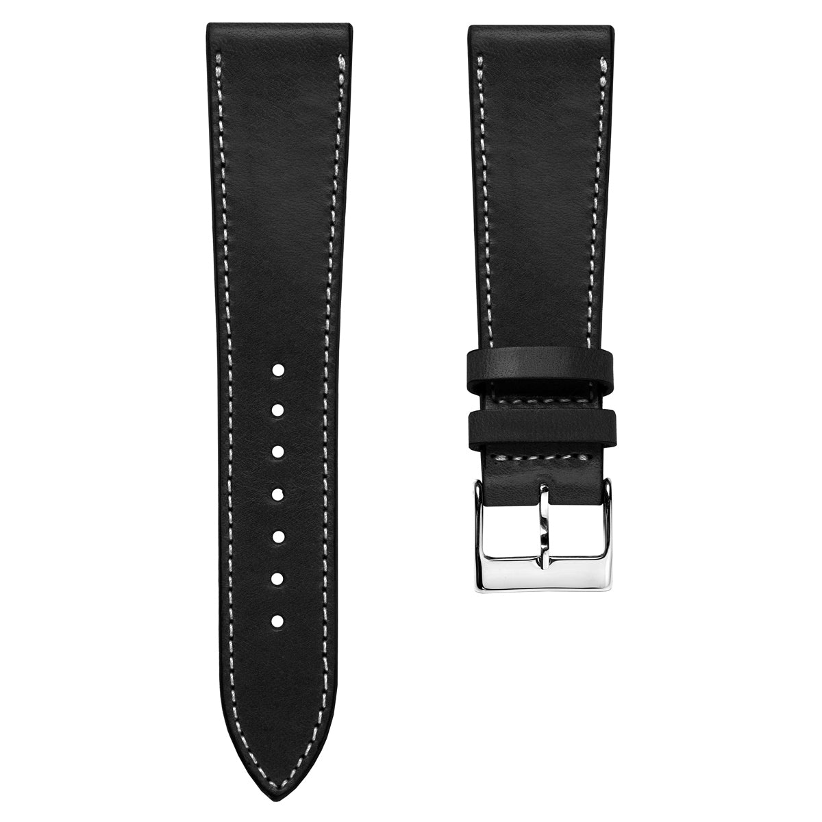 Radstock Missouri Vintage Leather Watch Strap - Black | WatchGecko